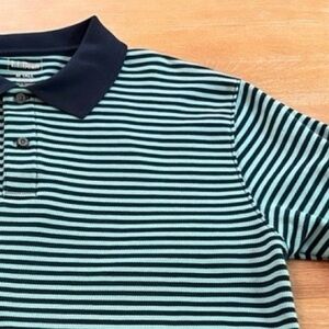 Men’s LL Bean striped cotton polo size medium tall